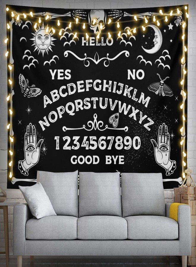 Feelacle Mysterious Divination Wall Hanging - Ouija Board Tarot Tapestry 80" X 60" (Black and White) for Bedroom, Living Room or Dorm (200 X 150cm) - Image 1